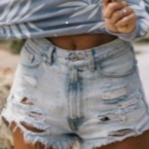 Distressed Denim Shorts Size Small